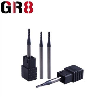 Fresa piatta microdiametrica a 2 taglienti